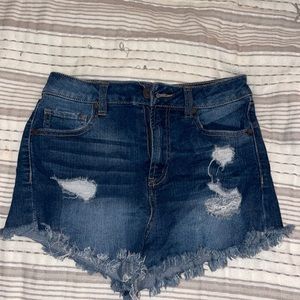 ripped jean shorts